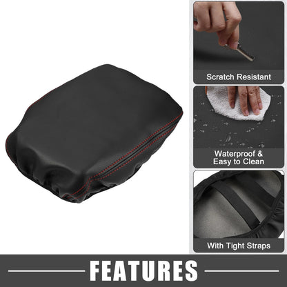 Center Console Cover for Mitsubishi Outlander 2022-2023 Black Red Stitch