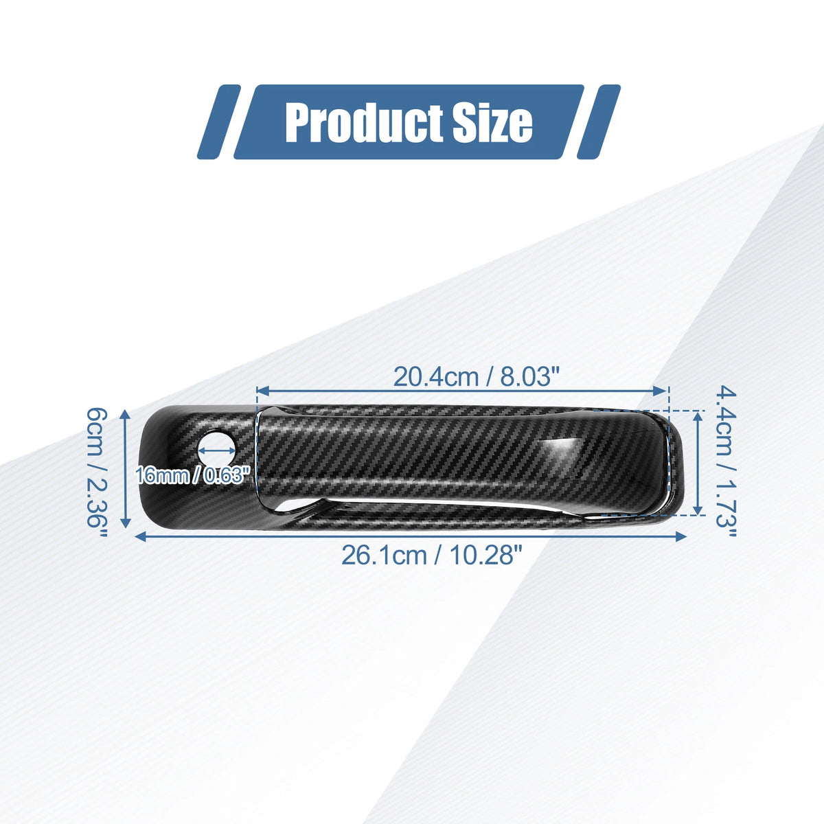 8pcs Exterior Side Door Handle Cover Trim for Ram 1500 2500 3500 (2010-2018)
