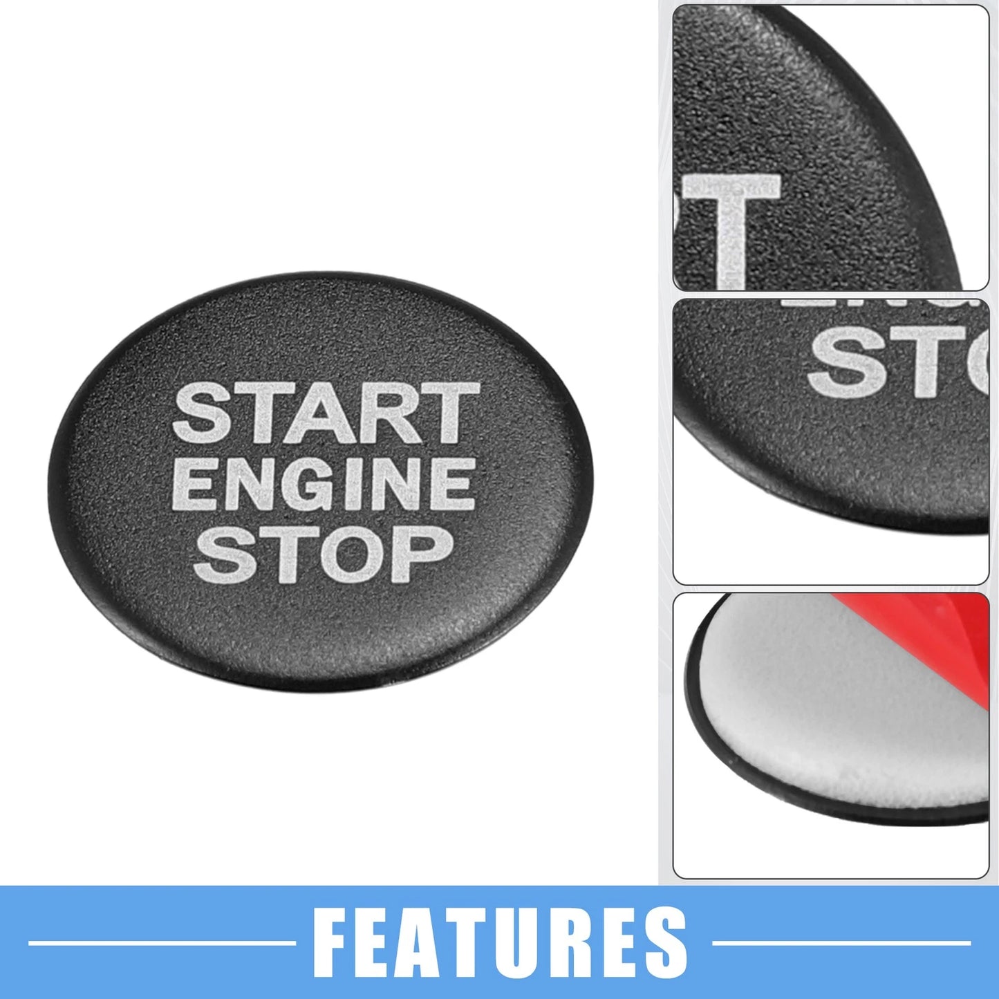 Start Stop Ignition Button Cover Decal for BMW 320i 330i G20 2020-2022 Black
