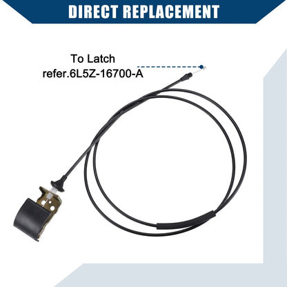Hood Release Cable for Ford Ranger (1998-2011) Durable Plastic Black