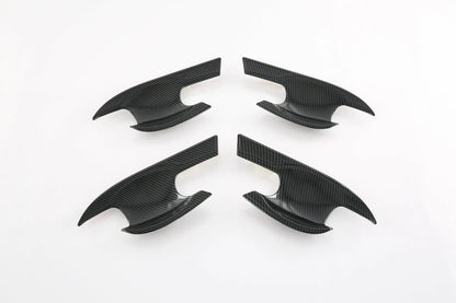 Carbon Fiber Look Door Handle Bowl Cover Trim for Honda Civic (2022-2023) 8 x PCS