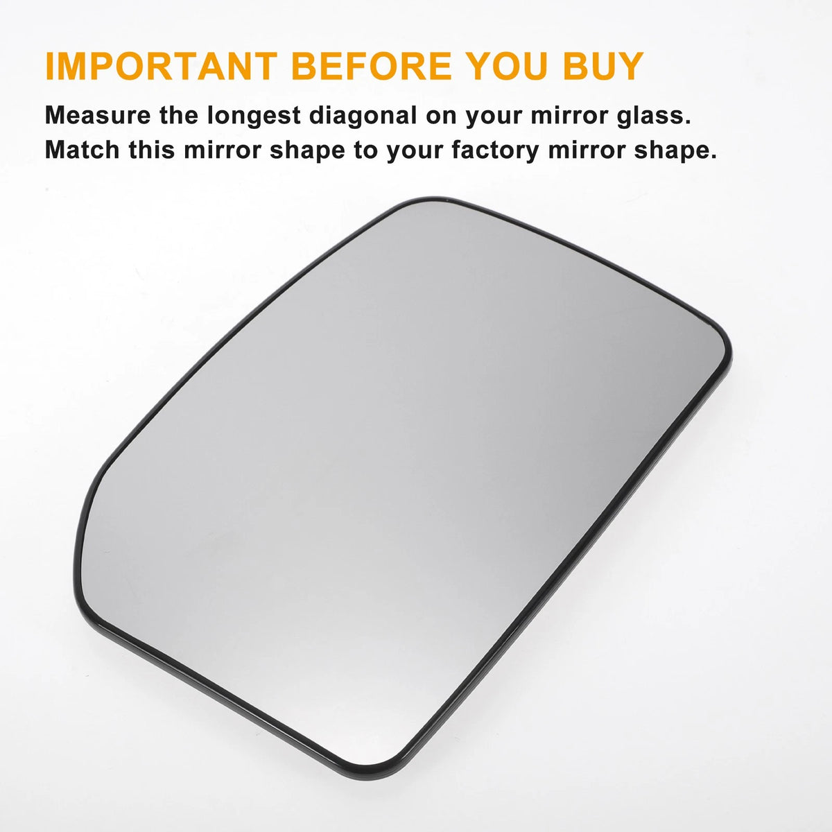 White Heated Convex Mirror Glass for Ford Transit MK6 MK7 (2000-2013)