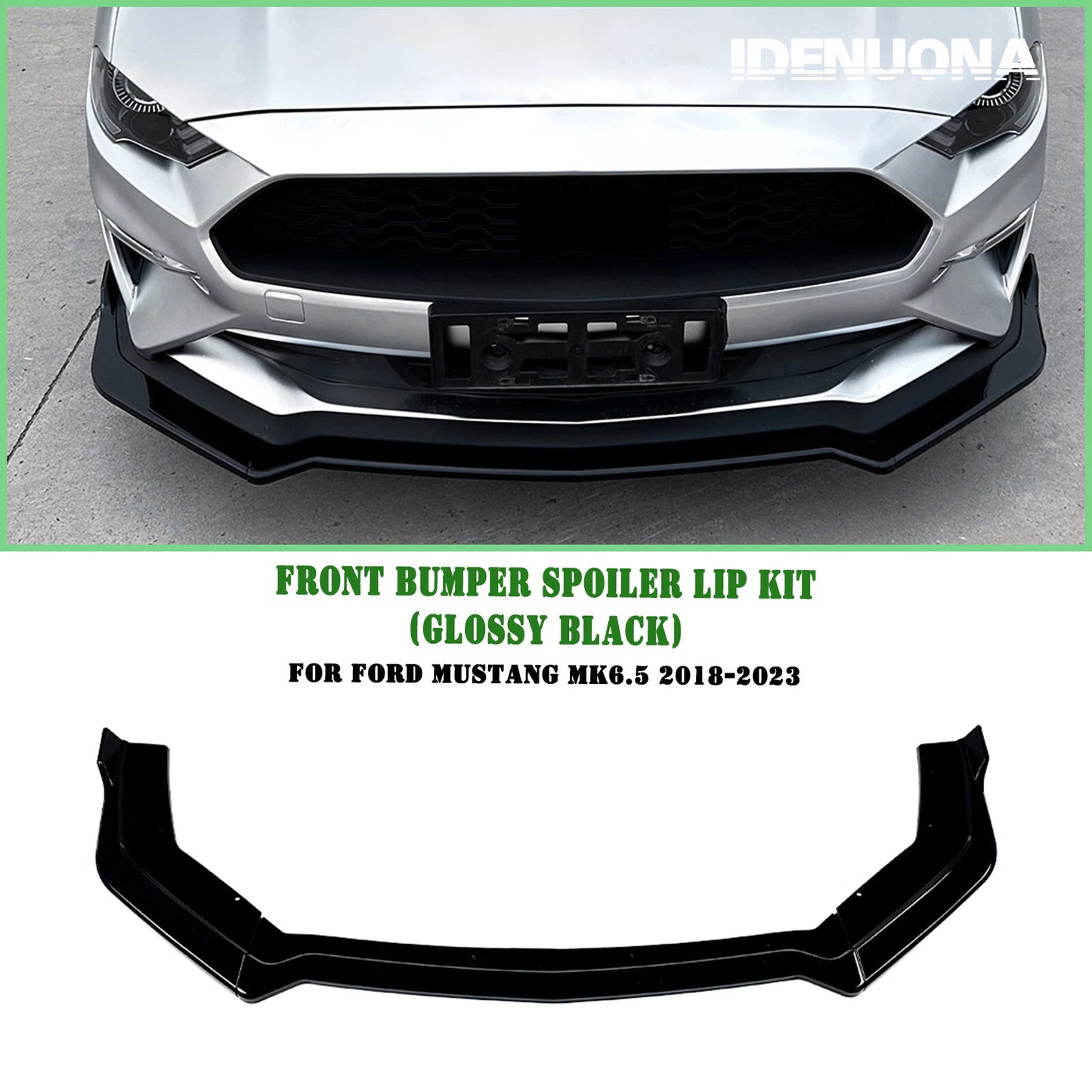 Front Lower Spoiler Lip Splitter Kit for Ford Mustang MK6.5 (2018-2023)