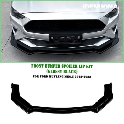 Front Lower Spoiler Lip Splitter Kit for Ford Mustang MK6.5 (2018-2023)