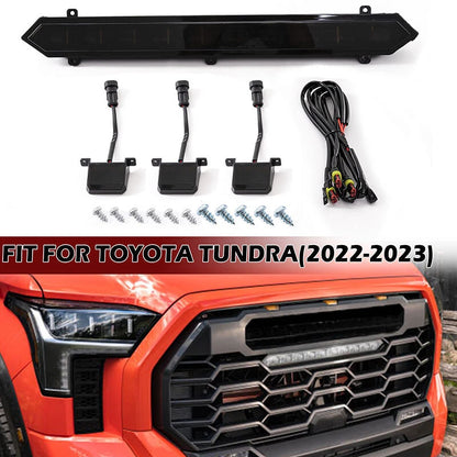 3 x Amber LED Front Grille Running Lights Set for Toyota Tundra (2022-2024)