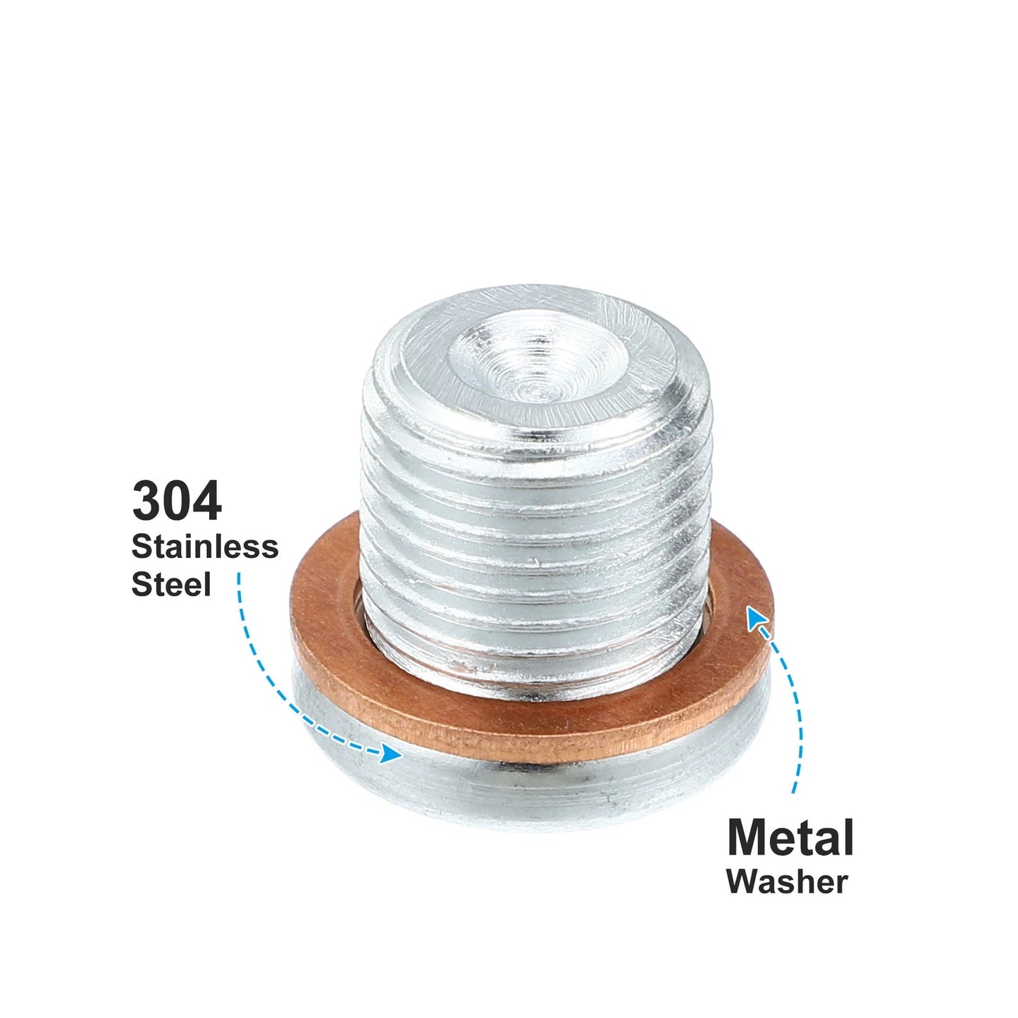 Engine Oil Drain Plug Screw with Seal Ring for Volvo 260