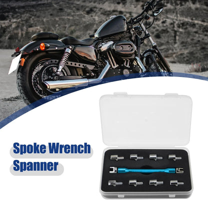 5.0-6.8 Wheel Spoke Wrench CNC Spanner Repair Tool Blue for Universal Motorcycle