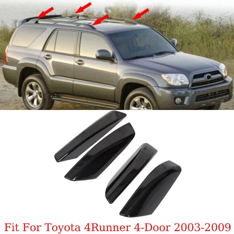 Roof Rack Bar Rail End Cover Shell Cap 4pcs for Toyota 4Runner (2003–2009)