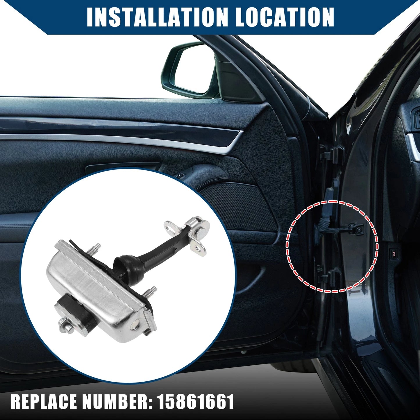 Door Check Strap for Jeep Grand Cherokee Front Left 2 x (1999-2004)