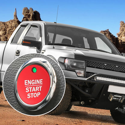 Engine Start Stop Button Cover Trim Sticker for Ford F-150 (2016-2021) Red