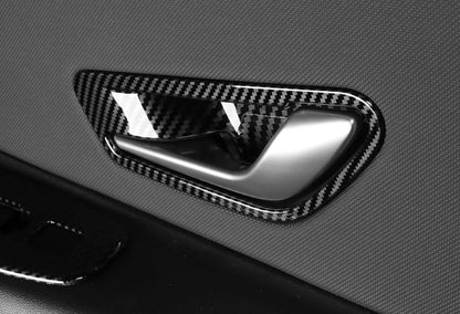 Inner Door Handle Bowl Carbon Fiber Cover Trim for Hyundai Elantra N (2021-2024)