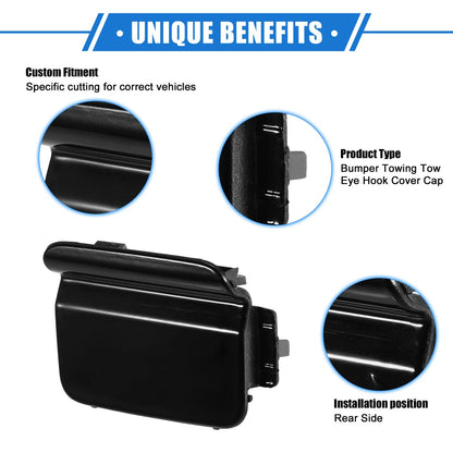 Rear Bumper Tow Hook Cover for BMW 550i 528i 535i (2008-2010) Black