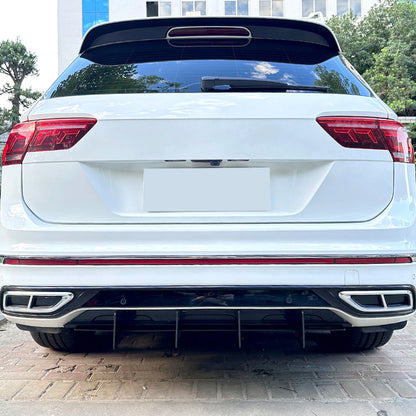 Rear Bumper Diffuser Lip for VW Tiguan RLine MK2 (2021-2023) Black