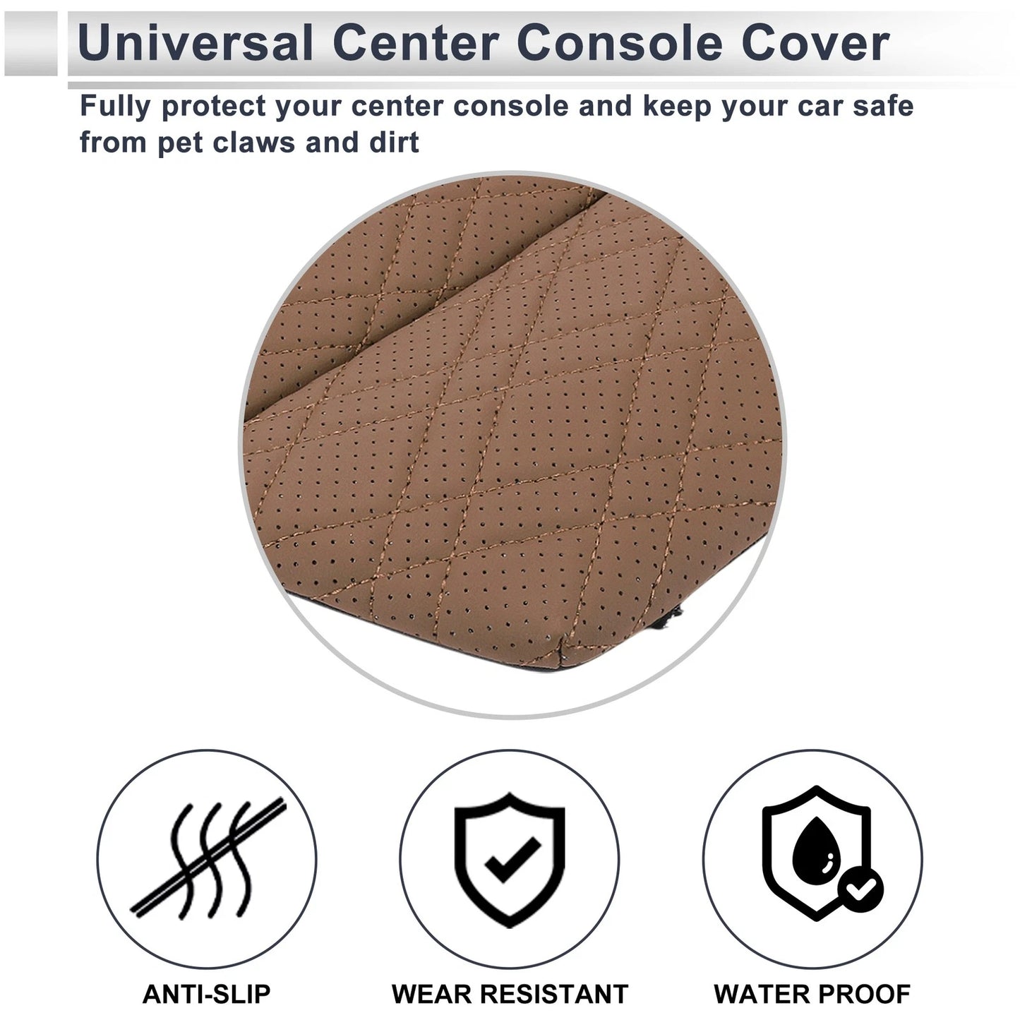 Brown Center Console Cover for BMW 5 Series G30 (2018-2023)