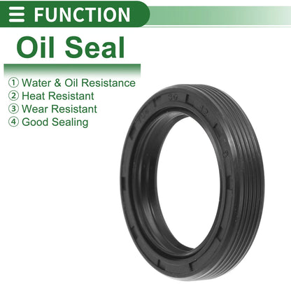 Oil Seal TG4 Lip Seal Ring Rotary Shaft Seal NBR Rubber 30x42x8mm Black 5 Pcs