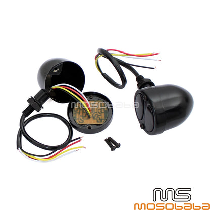 Black LED Turn Signal Light for Harley Dyna Softail Sportster (2004-2023)