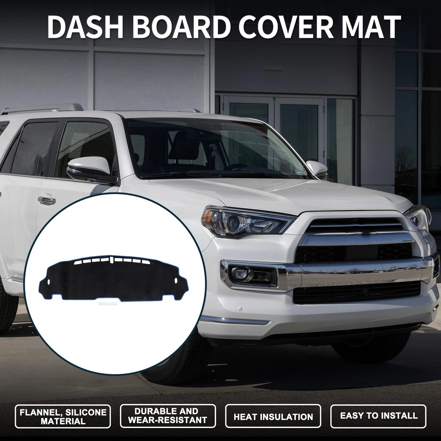 Dashboard Cover Mat for Honda N-BOX/N-BOX Custom JF5/JF6 Black Blue (2011-2023)