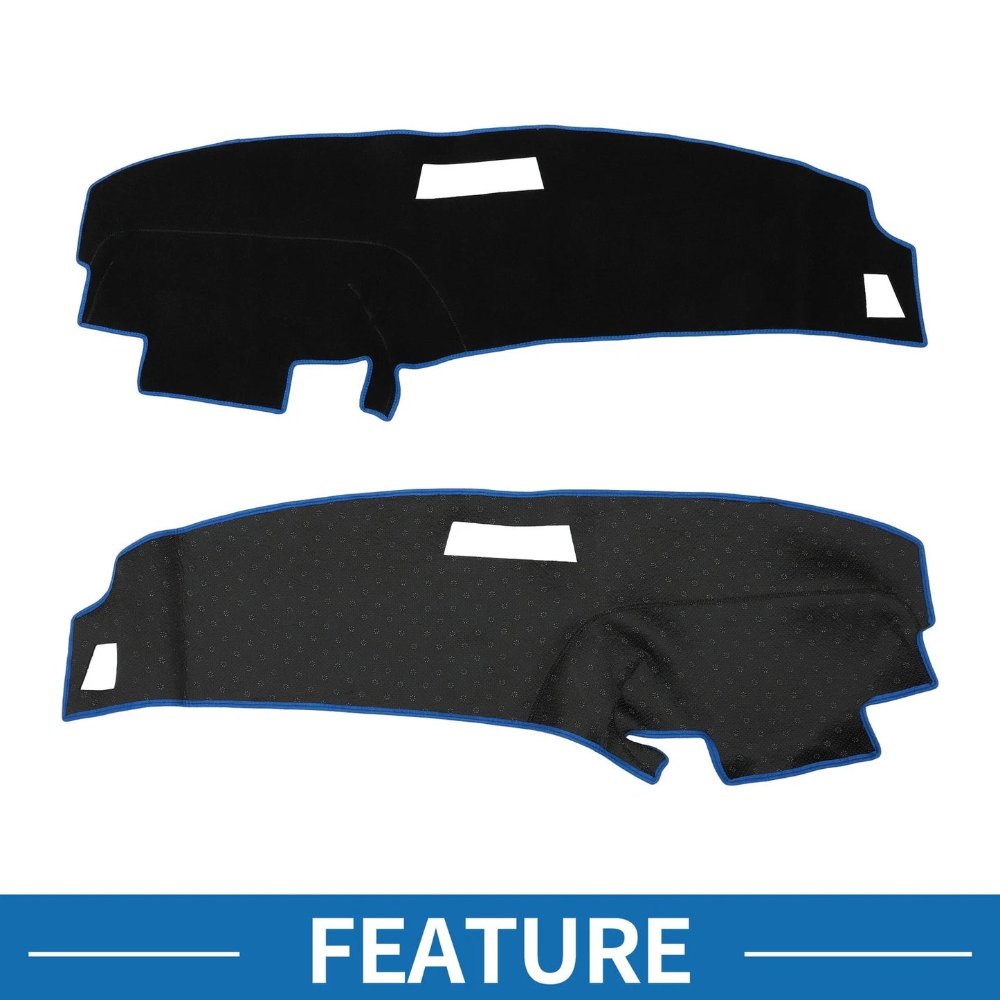 Dashboard Cover Mat for Ford Ranger 1989-1994 Sun Protector Pad Black Blue