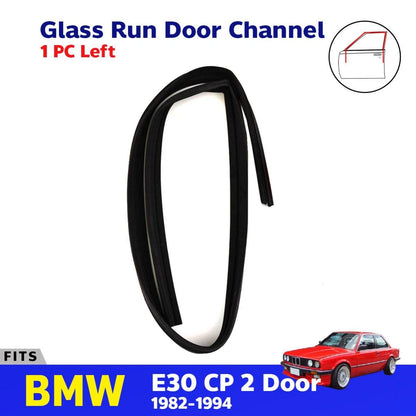 Glass Run Door Channel Rubber Left Fits BMW E30 3 Series 2D Coupe 1982-94 D08