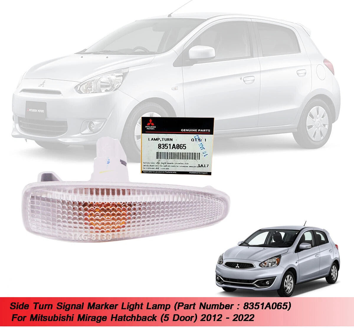 Turn Signal Light for Mitsubishi Mirage Hatchback (2012-2022)