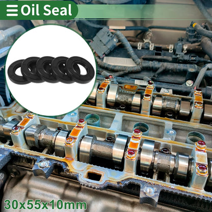 Oil Seal 5 Pcs Lip Seal Ring Rotary Shaft Seal NBR 30x55x10mm for TG4