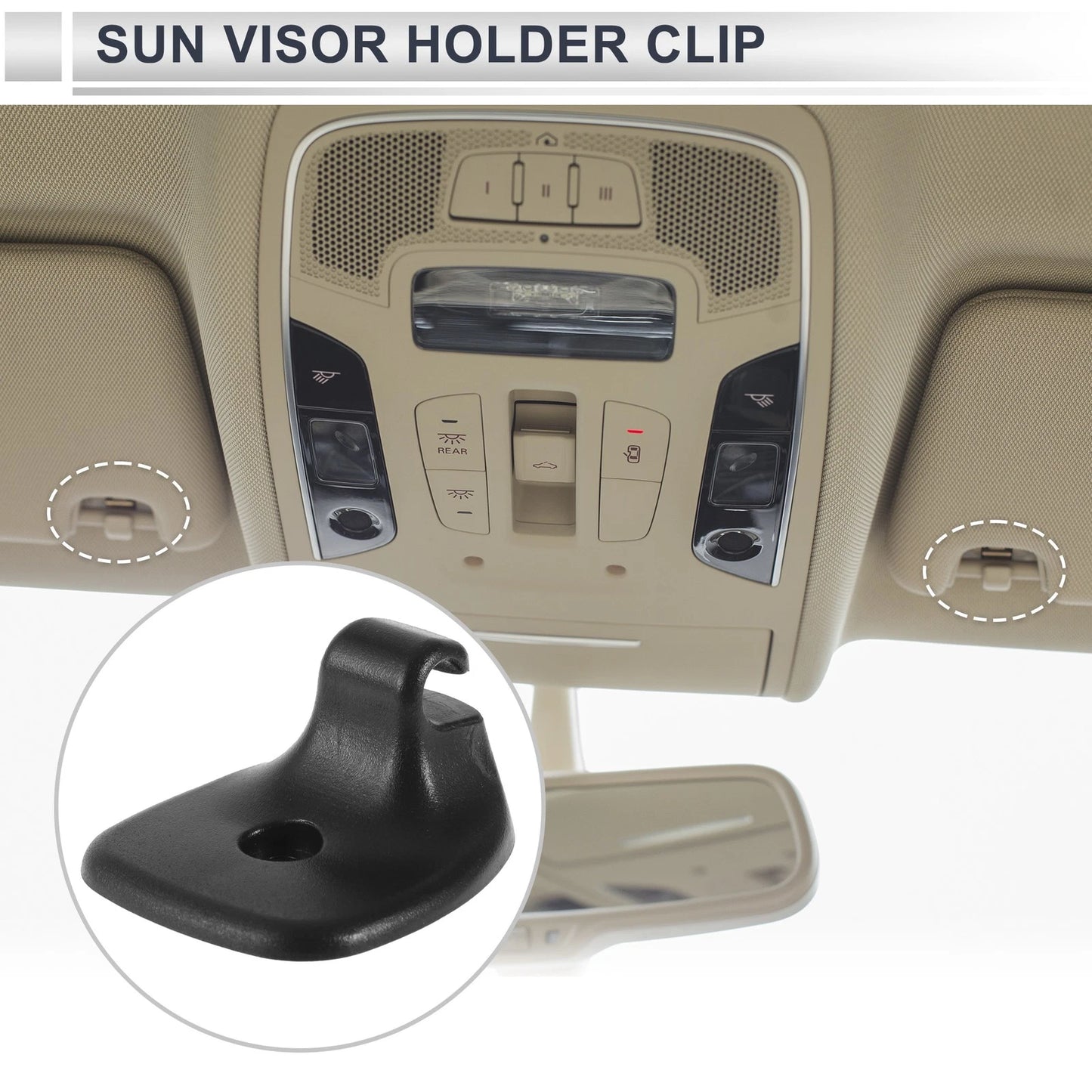 Sun Visor Holder Clip for Chrysler Sebring / Dodge Avenger Black