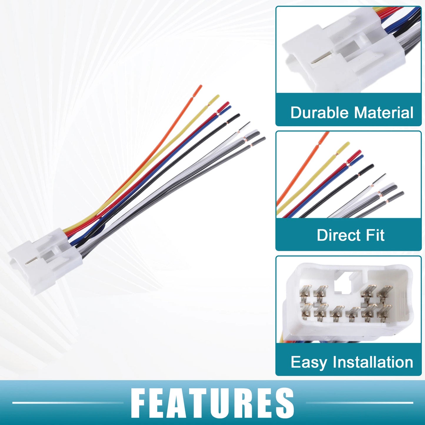 14 Pin Stereo CD Player Radio Wiring Harness for Toyota (1987-2023)