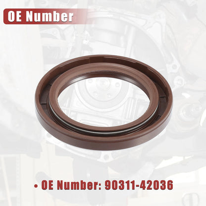 2 x Engine Crankshaft Seals for Toyota Avalon (2005-2018) Rubber