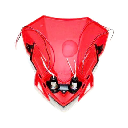 LED Head Light Lamp + Strip for RED Rec Reg Motorcycle Dirt Bike 79-23
