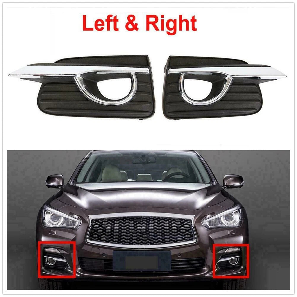 Fog Light Covers Black for Infiniti Q50 (2014-2017)