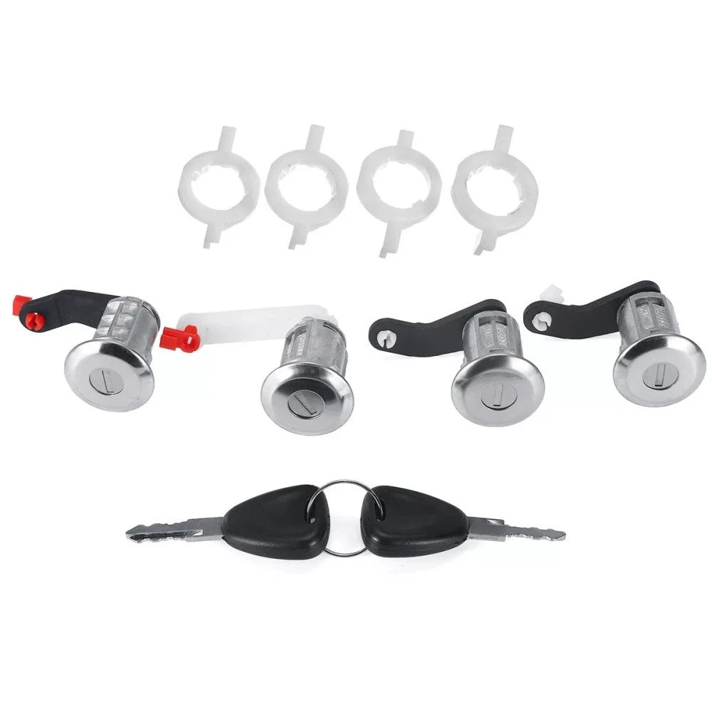4x Door Lock Cylinders for Renault Master, Mascott, Nissan, Opel (2001-2010)