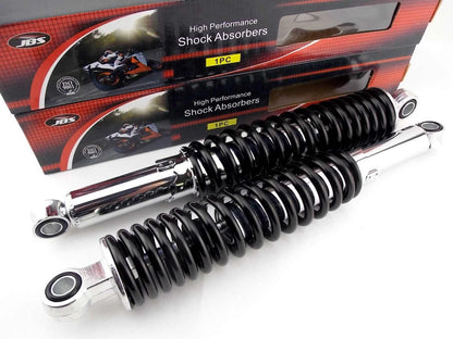 365mm JBS Black/Chrome Rear Shock Absorbers for Suzuki TM250