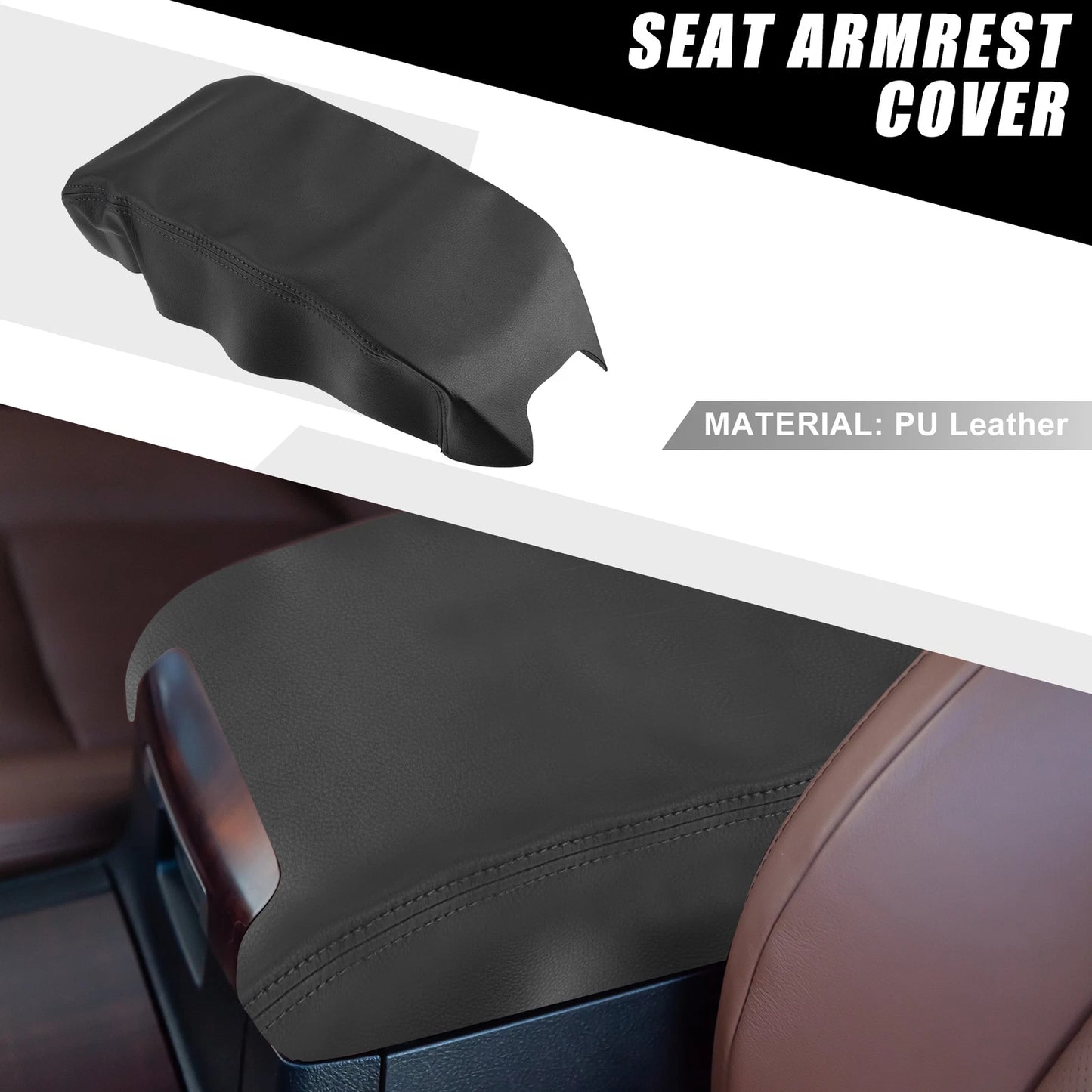 Center Console Armrest Cover for Toyota Camry (2012-2017) - Black