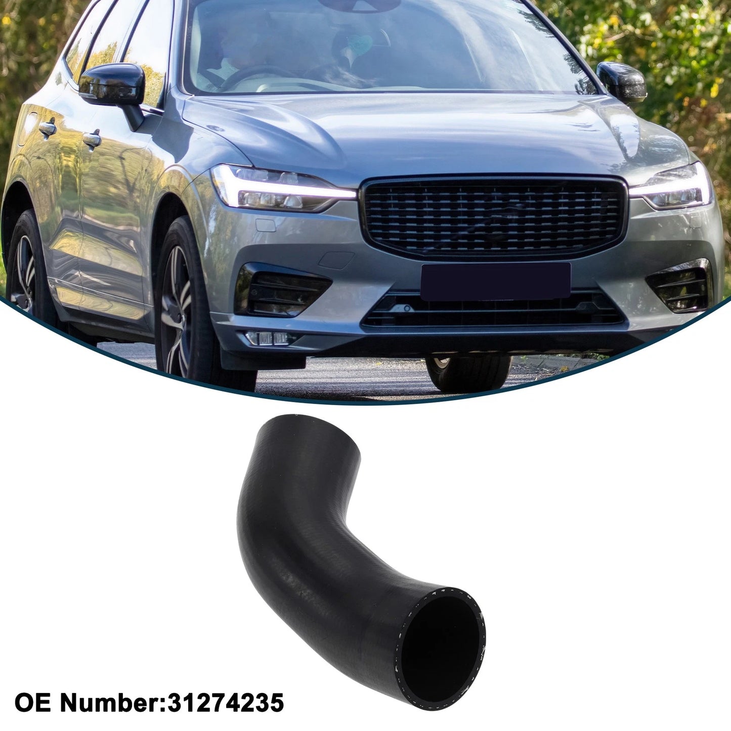 Radiator Hose for Volvo S60 2.4D (2001-2009) Black Rubber Boost Hose