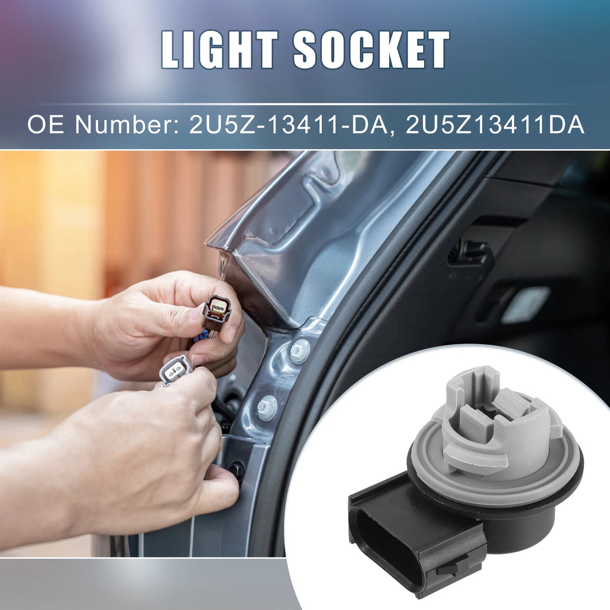 Rear Brake Turn Signal Light Bulbs Sockets for Ford F-150 (2009-2014)