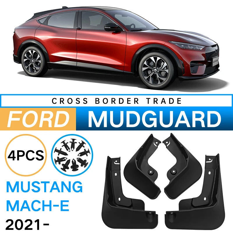 4x Mud Flaps Mudguard Splash Guards for Ford Mustang Mach-E (2021–2024)