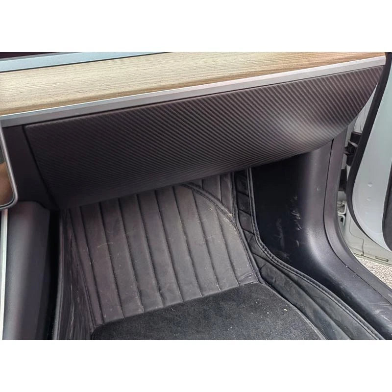 Matt 100% DRY Carbon Fiber Dash Glove Box Protector Cover For Tesla Model 3/Y