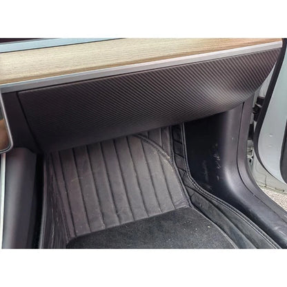 Matt 100% DRY Carbon Fiber Dash Glove Box Protector Cover For Tesla Model 3/Y