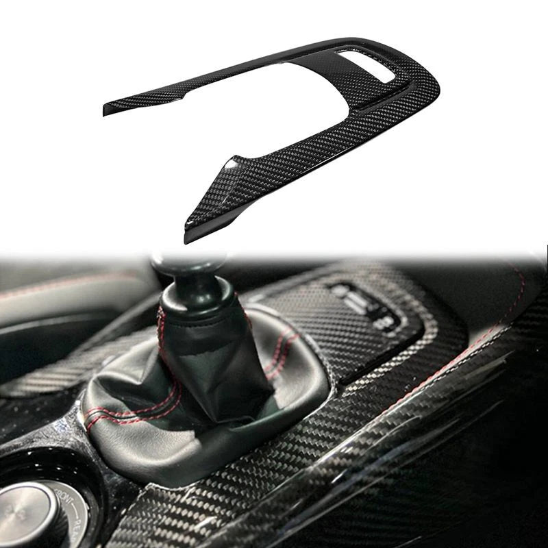 Carbon Fiber Glossy Gear Shift Panel Frame Trim for Toyota Corolla GR 2023-2025