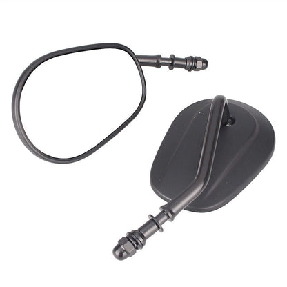 2 x Oval Universal Motorcycle Rear View Mirrors for Harley Street Bob (2007-2023)