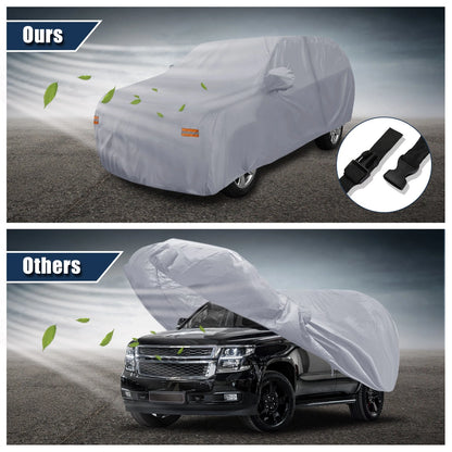 SUV Car Cover 190T Sun Protection for Chevrolet Tahoe 4-Door Gray (2007-2024)