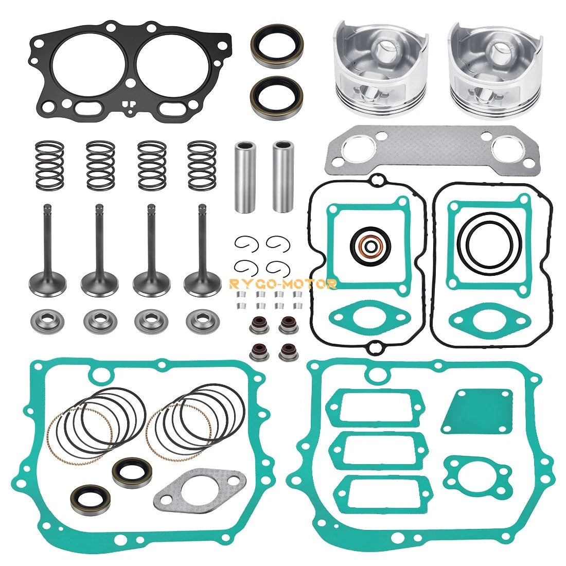 Engine Piston Intake Exhaust Valve Gasket for EZGO 350cc EH35C (1996–2002)
