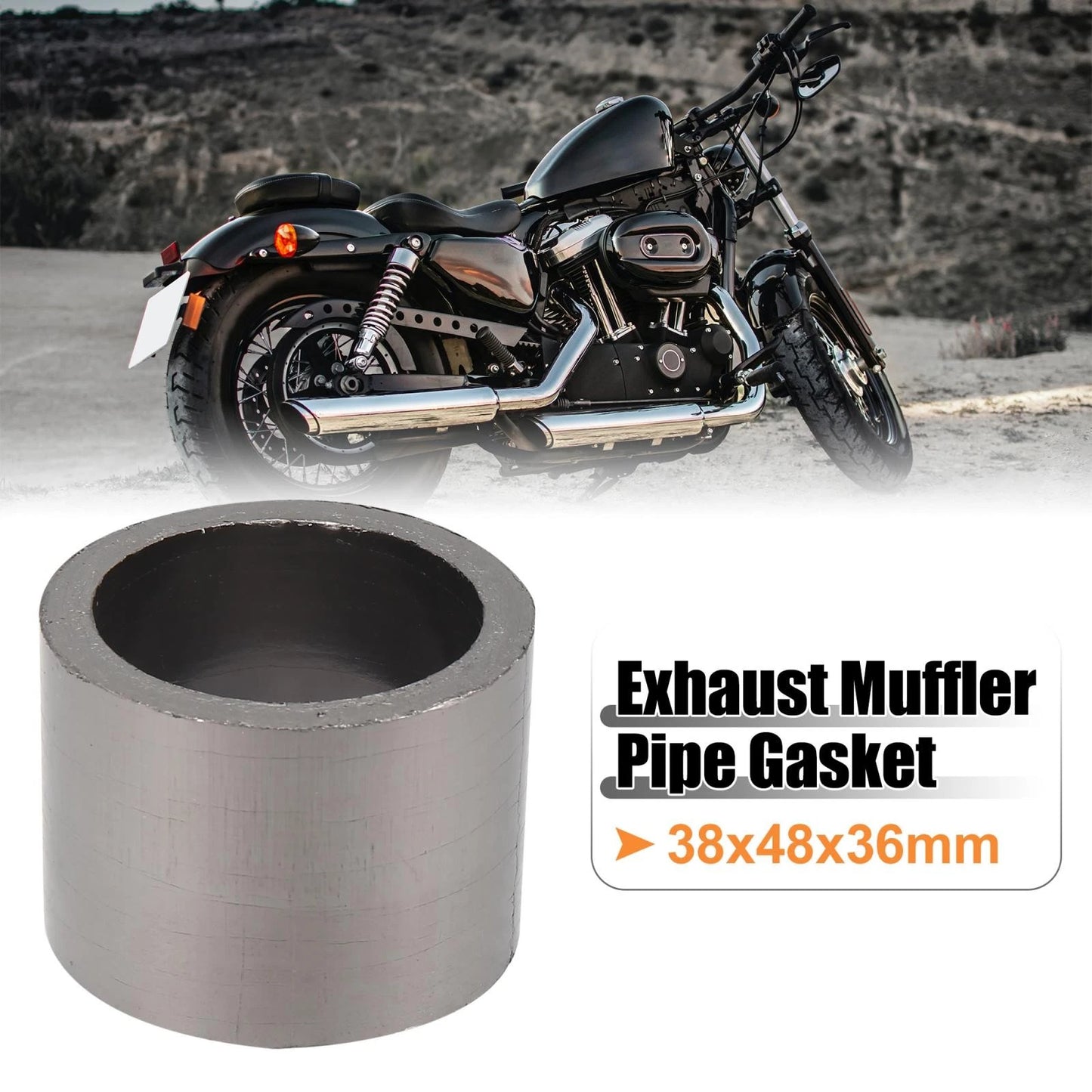 38mm ID 48mm OD Exhaust Muffler Pipe Gasket Graphite Seal Ring for Motorcycle