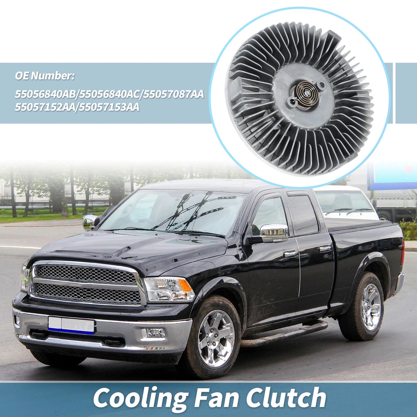 Cooling Fan Clutch for Dodge Ram 1500, 2500, 3500 (2011-2020)