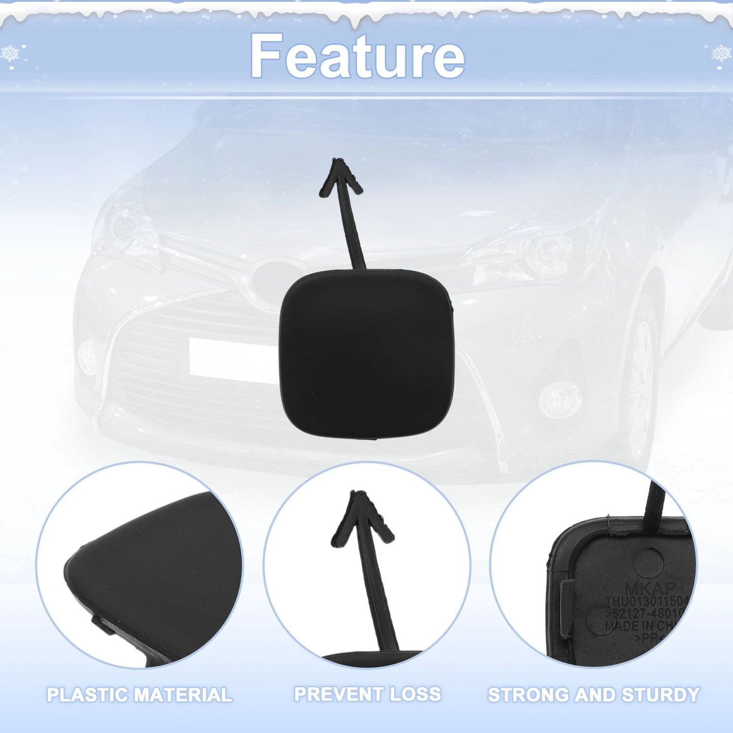 Left Front Tow Hook Cover for Toyota Highlander (2004-2007)