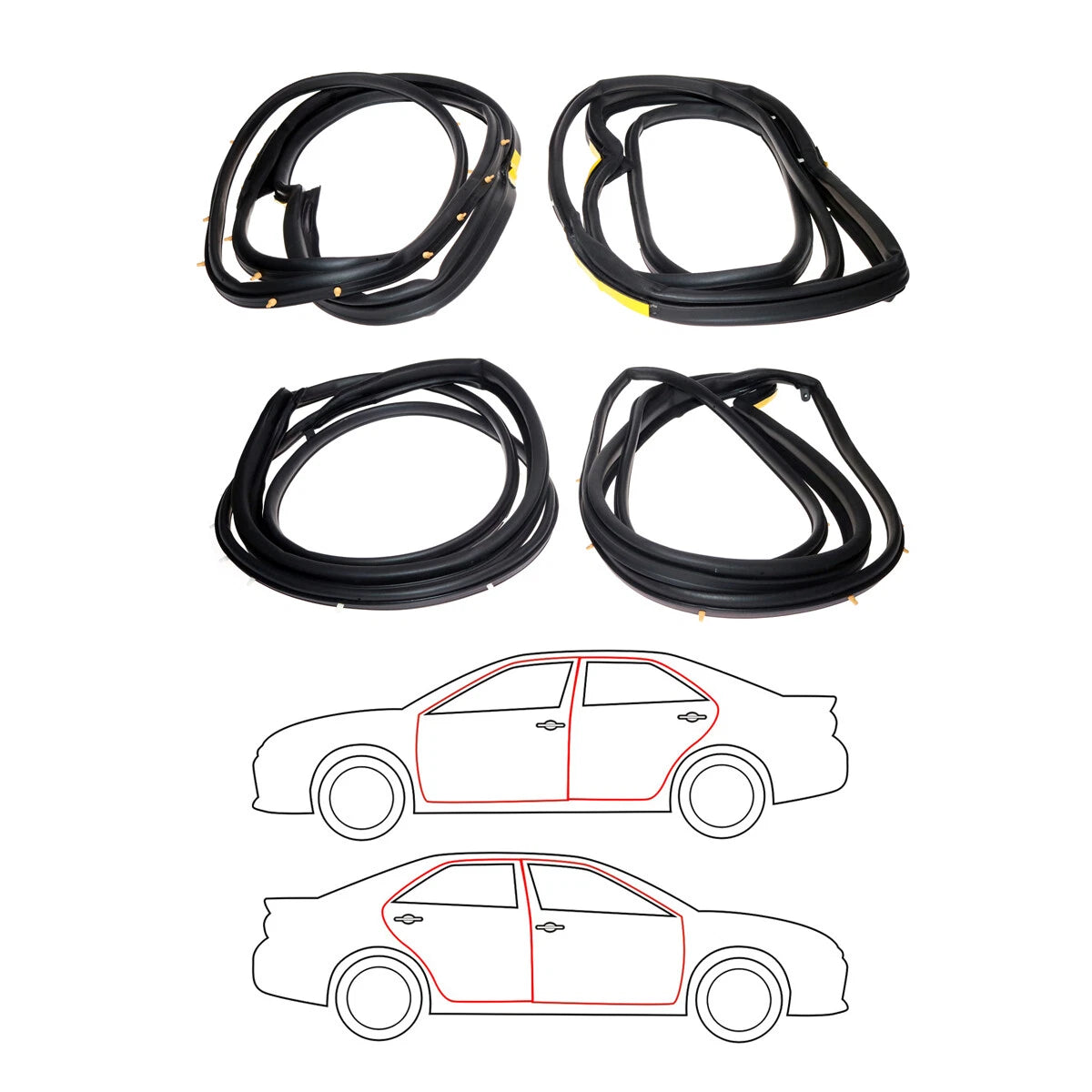 Door Weatherstrip Set for Toyota Corona Carina II GL XL 1987-1992