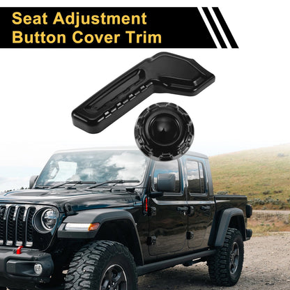 Seat Adjustment Button Cover Trim for Jeep Gladiator JT (2018-2024) Black