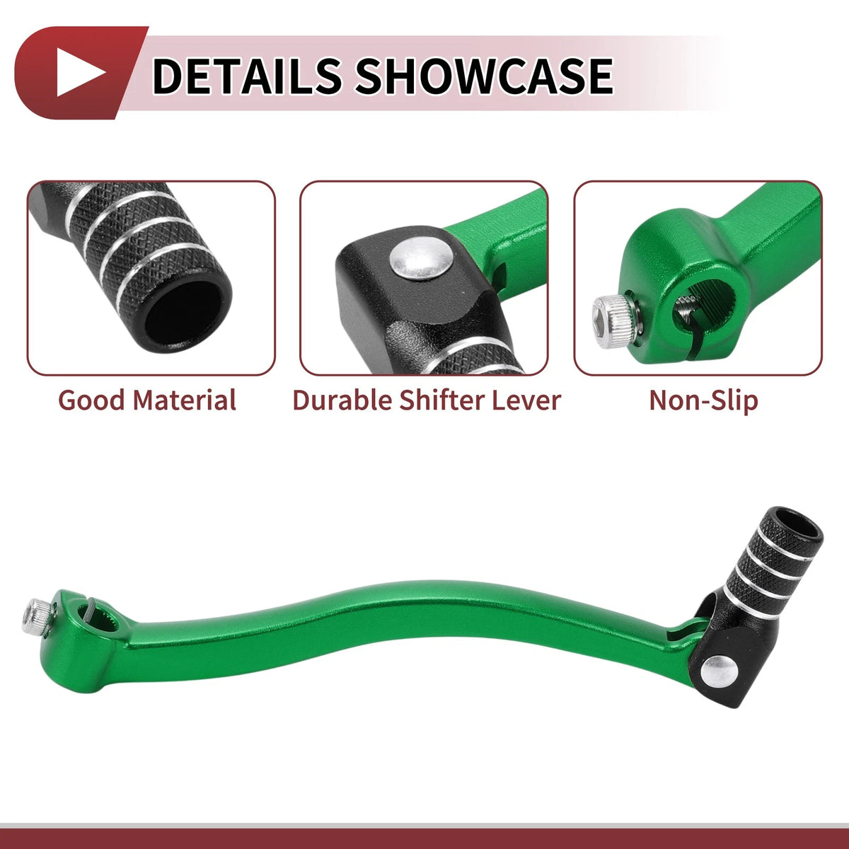 Folding Gear Shifter Lever for Kayo T6 Green Black