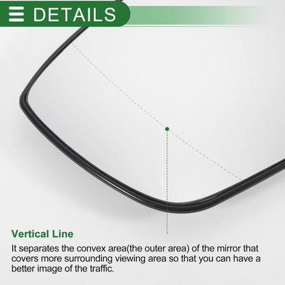 Left Side Heated White Mirror Glass for Ford Ka (2016-2021)