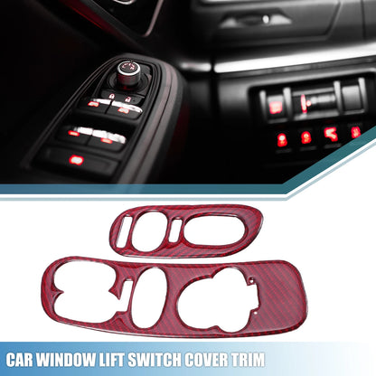 Window Lift Switch Covers for Chevy Corvette C5 Red (1998-2004) 2x